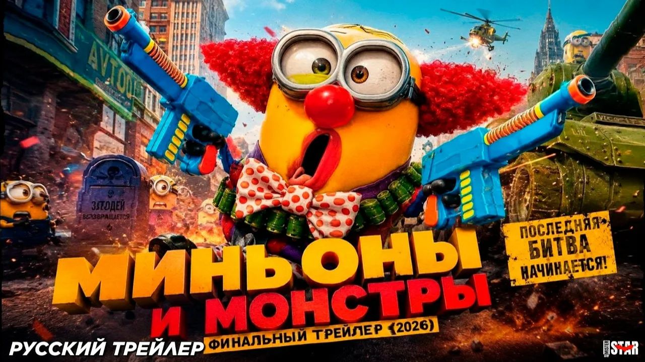 💥⚡ Миньоны и монстры (2026) Официальный трейлер в Русской озвучке
