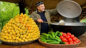 Рецепт легендарного Пулао. Приготовление гигантского пулао с мясом (более 350 кг) Уличная еда