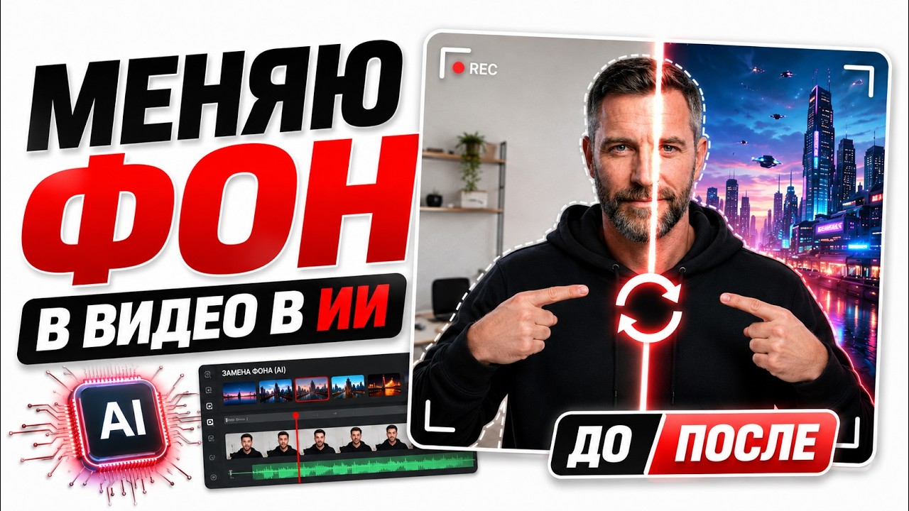 Как заменить фон в видео при помощи нейросети | Сможет даже новичок смотреть онлайн
