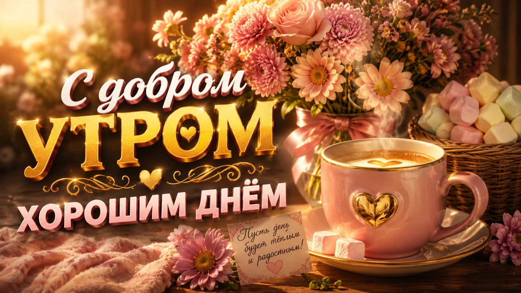 Доброе утро любимые люди – красивая музыкальная открытка с душой смотреть онлайн