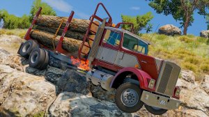 Автомобили против скалистых дорог # - BeamNG DRIVE