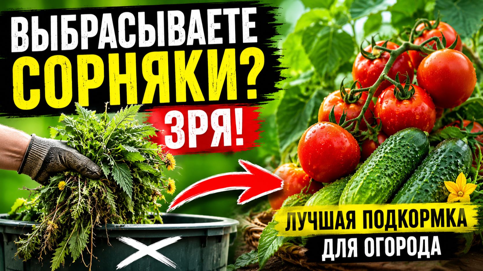 Выбрасываете сорняки? Зря! Лучшая подкормка для огорода