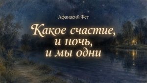 А.А. Фет — Какое счастие: и ночь, и мы одни