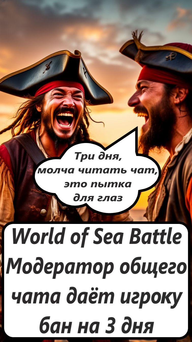 World of Sea Battle Модератор общего чата даёт игроку бан на 3 дня