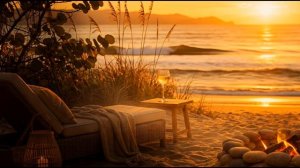 Golden Ocean View Chillout Lounge - Sunset Escape & Relaxing Beats
