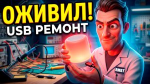 🔥Маленькая колонка-ночник: Спасаем USB-разъем!🔥| Ремонт своими руками | Восст-ление после поломки