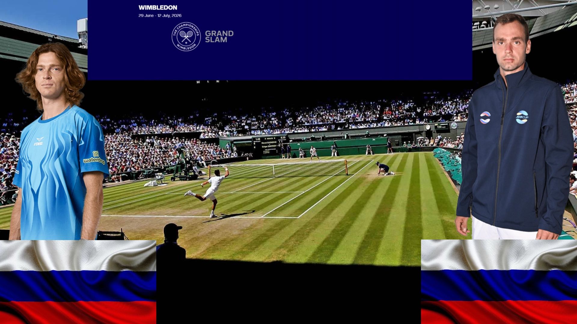 29/06 ⏰13:00 (12) 🇷🇺Андрей Рублев - 🇷🇺Роман Сафиуллин / 🏆Grand Slam 🇬🇧Уимболдон. 1-й круг смотреть онлайн