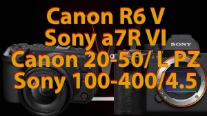 Canon R6 V. Sony a7R VI. Canon 20-50/4 L IS USM PZ. Sony GM 100-400/4.5 OSS. Обзор на русском языке.