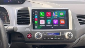 Honda Civic 4D 2008 ⎮ Установка Android Auto, Apple Carplay магнитолы, камера заднего вида