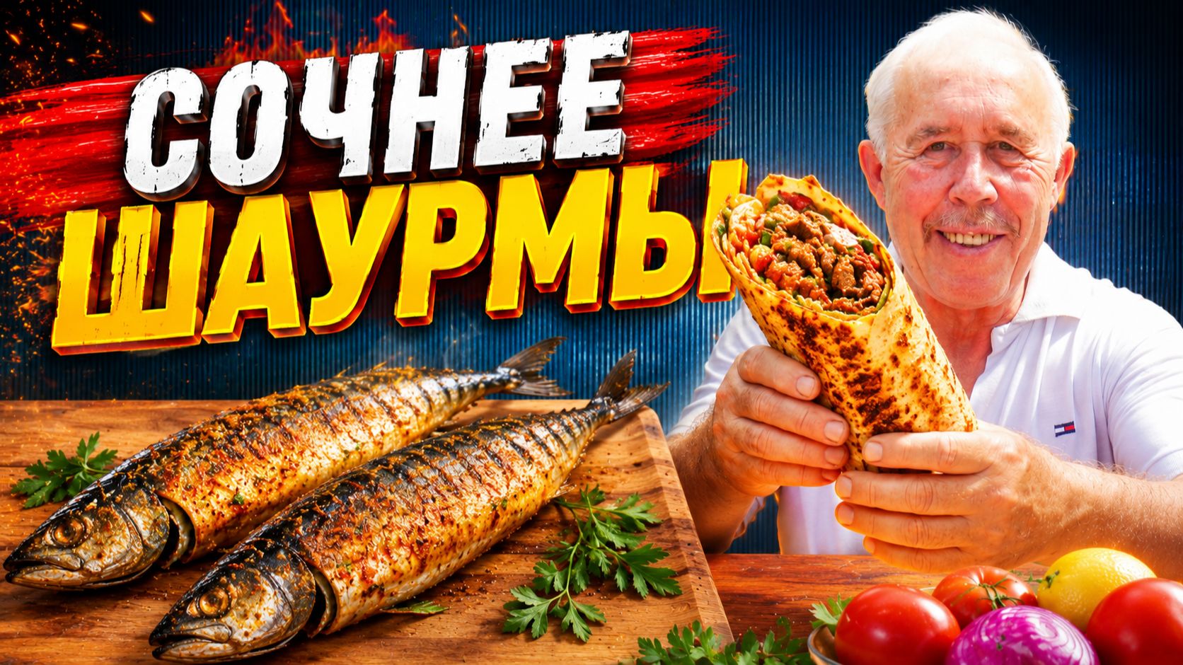 Жарим скумбрию валетом! Сочный люля - Сэндвич в лаваше смотреть онлайн