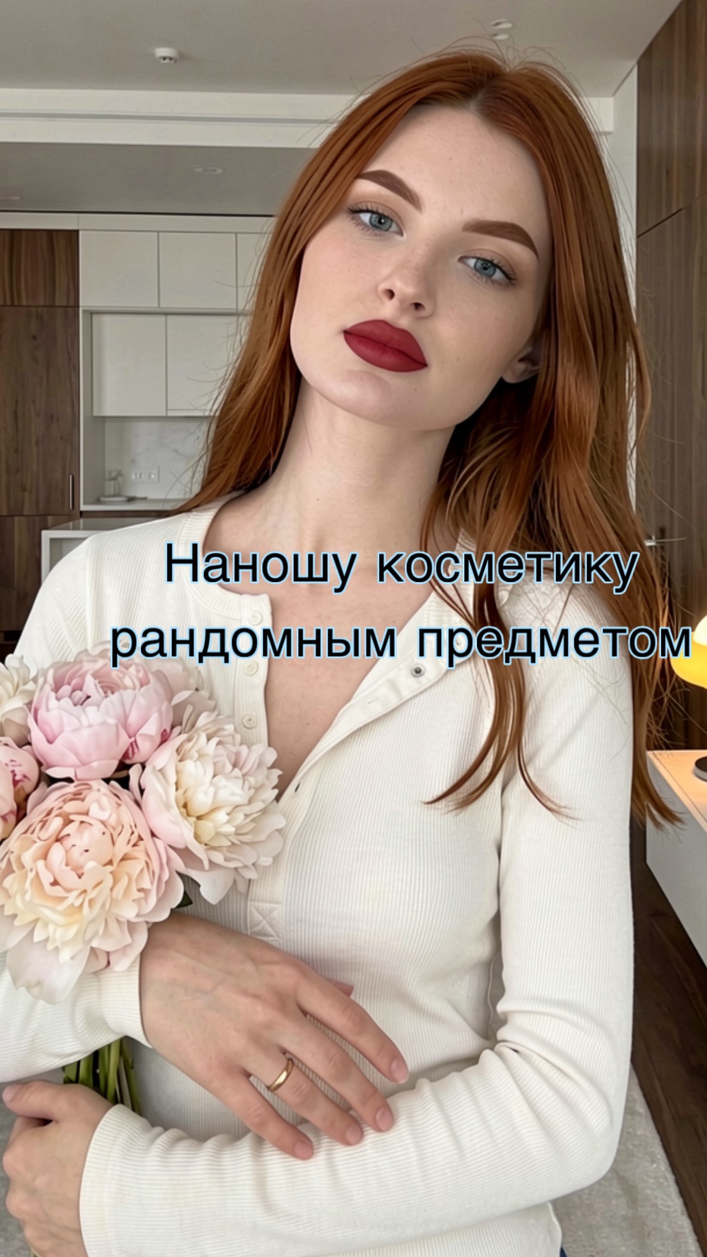 Наношу косметику рандомным предметом
