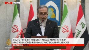 Министр иностранных дел Ирана Аббас Аракчи пресс-конференция с Министром МИД Ирака, 28 июня 2026
