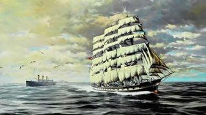 Ожившие полотнa (41)  Барк «Товарищ» в Северном море.