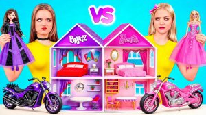 Строим Удивительный Кукольный Домик Барби vs Братц Челлендж # Смешные Cитуации