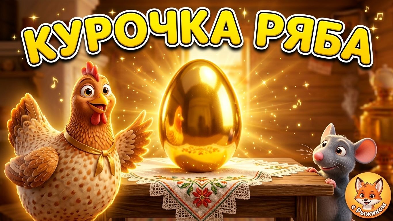 Курочка Ряба 🐔 Весёлая песенка-сказка для малышей с Лисёнком Рыжиком 🦊