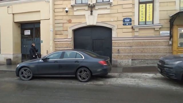 Ленинград Санкт-Петербург, р. Мойка от Зелёного моста до Синего - архитектура, мосты, авто