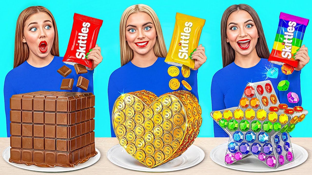 Богатые против разоренных против Giga Rich Food Challenge #Эпическая кулинарная битва от TeenDO Cha смотреть онлайн