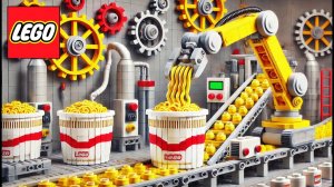 Внутри фабрики лапши LEGO# приготовление миниатюрного рамэна!