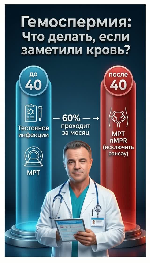 Гемоспермия: Что делать, если заметили кровь?