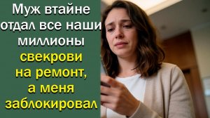 Муж втайне отдал все наши миллионы свекрови на ремонт, а меня заблокировал