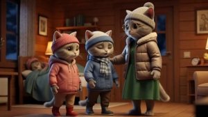 🌙🐱 Материнская любовь холодной ночью – когда маленькие лапки становятся большими героями 💖❄️