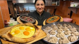 Гигантская лодочка из сыра и огромные хинкали внутри уникальной грузинской кухни
