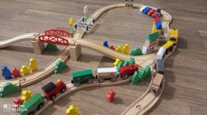 Деревянная железная дорога🚂. Тестируем новую трассу.