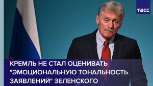 Кремль не стал оценивать «эмоциональную тональность заявлений» Зеленского
