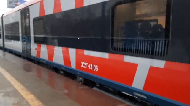 Электропоезд ЭС2Г-131"ЛАСТОЧКА" сообщерием Подольск-Нахабино D2 смотреть онлайн