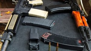 Американец сравнивает военное оружие АК 74 и AR-15 M-16