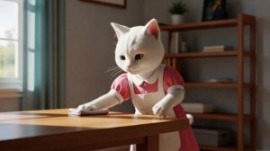 Милая мама и котенок едят сырные шарики!🐱🧀 #Так приятно!✨