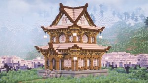 Японский храм (склад) в майнкрафте