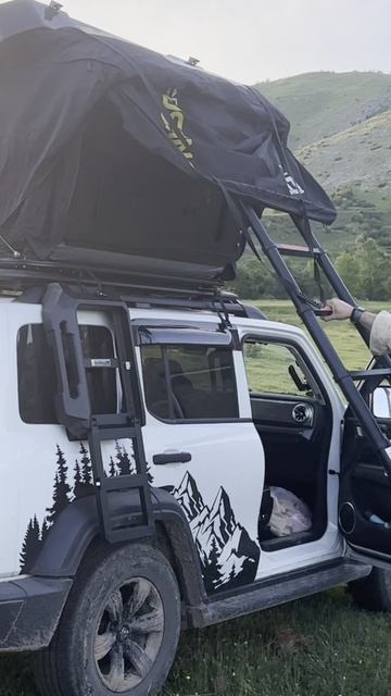 В горах с палаткой на крыше  #offroad #outodoors #camping
