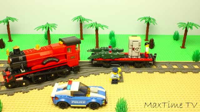 LEGO Полицейский Поезд Сафари Что-то пошло не так! 🚜🦒 ЛЕГО Экскаватор в деле