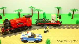LEGO Полицейский Поезд Сафари Что-то пошло не так! 🚜🦒 ЛЕГО Экскаватор в деле