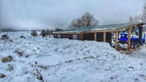 СНЕГ СОШЕЛ С КРЫШИ И ЗАВАЛИЛ КАРКАСНЫЙ ДОМ | Продолжаю Строить ПЕЧЬ.