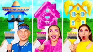 Домики Одного Цвета Челлендж _ Сумасшедший Челлендж от TeenTeam Challenge
