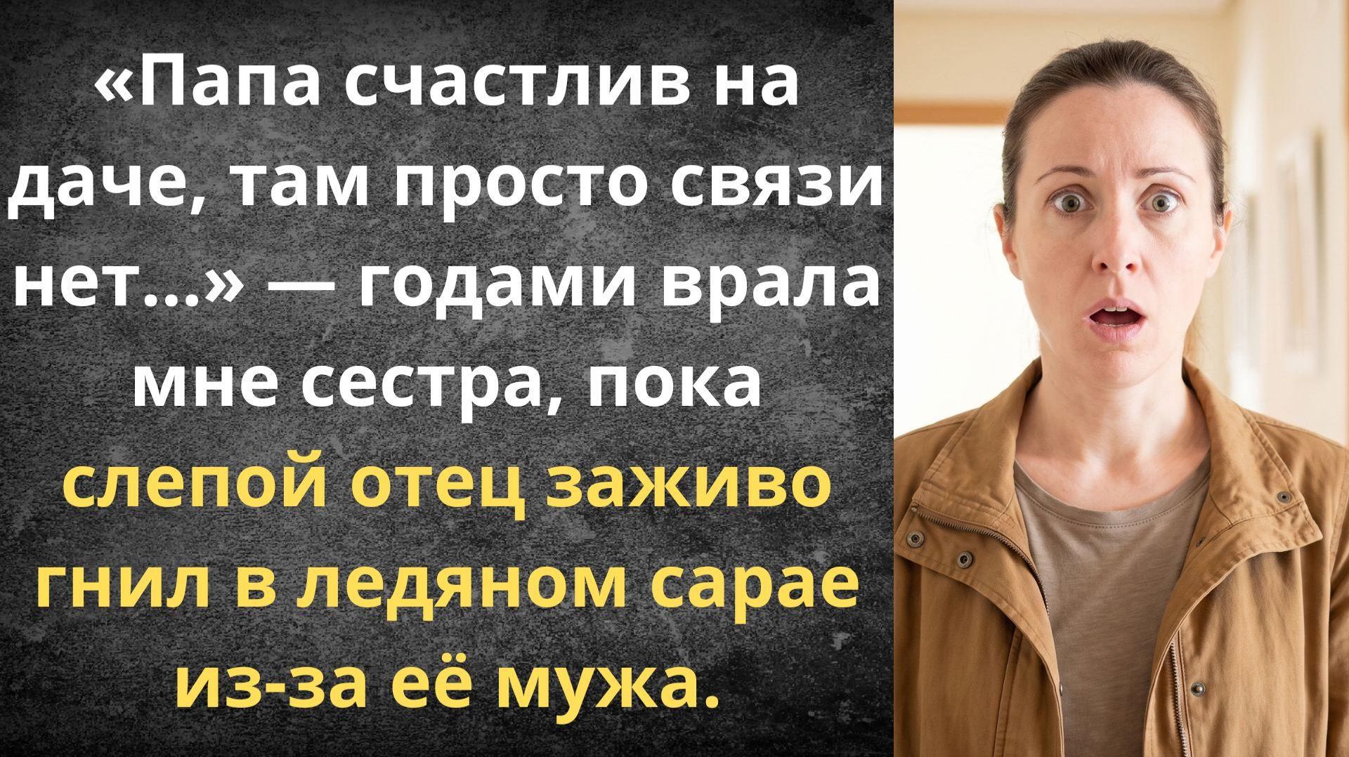 Родная сестра выгнала отца в сарай | Истории из жизни смотреть онлайн