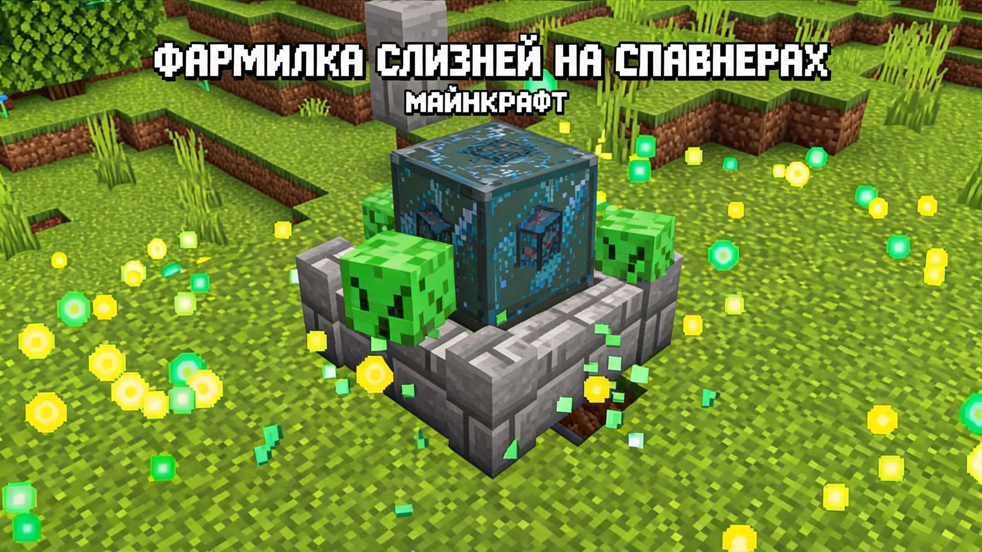 Skyblock: Мобофермы #5 — Фармилка слизней 🟩 — Строим, оптимизируем и автоматизируем!