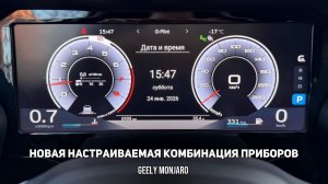 Новая настраиваемая комбинация приборов / скин / дизайн приборной панели Джили Монжаро/Geely Monjaro
