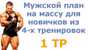 Мужской план на массу для новичков из 4-х тренировок (1 тр)