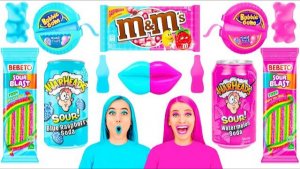 Розовая Еда vs Голубая Еда Челлендж _ Смешные Кухонные Войны от TeenTeam Challenge