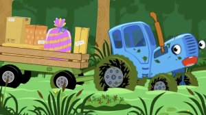 Мультик - СИНИЙ ТРАКТОР ПО ПОЛЯМ - СОБИРАЕМ ПАЗЛЫ ДЛЯ ДЕТЕЙ BLUE TRACTOR