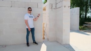 Двухэтажный дом из газобетона площадью 178 м2. Особенности кладки газобетона. Подготовка участка