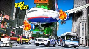 КРУШЕНИЕ САМОЛЁТА В ЦЕНТРЕ ЛИБЕРТИ СИТИ! Сможет ли кто-то ВЫЖИТЬ? ► GTA 5
