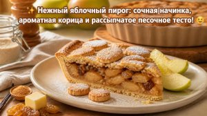 ✨ Нежный яблочный пирог_ сочная начинка, ароматная корица и рассыпчатое песочное тесто! 🤤