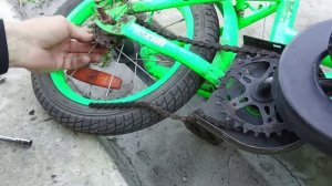 Как поставить замок на велосипедную цепь