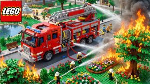 Как собрать МОЩНУЮ пожарную машину LEGO, которая спасет парк LEGO🧑🚒🧯 #Лего Авто Тех