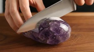АСМР ASMR ИИ  Огранка кристальных оранжевых помидоров 🍅 с звуками хруста, идеально для сна😴