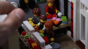 Изготовленный на заказ японский суши-бар-ресторан LEGO и человеческая пещера MOC